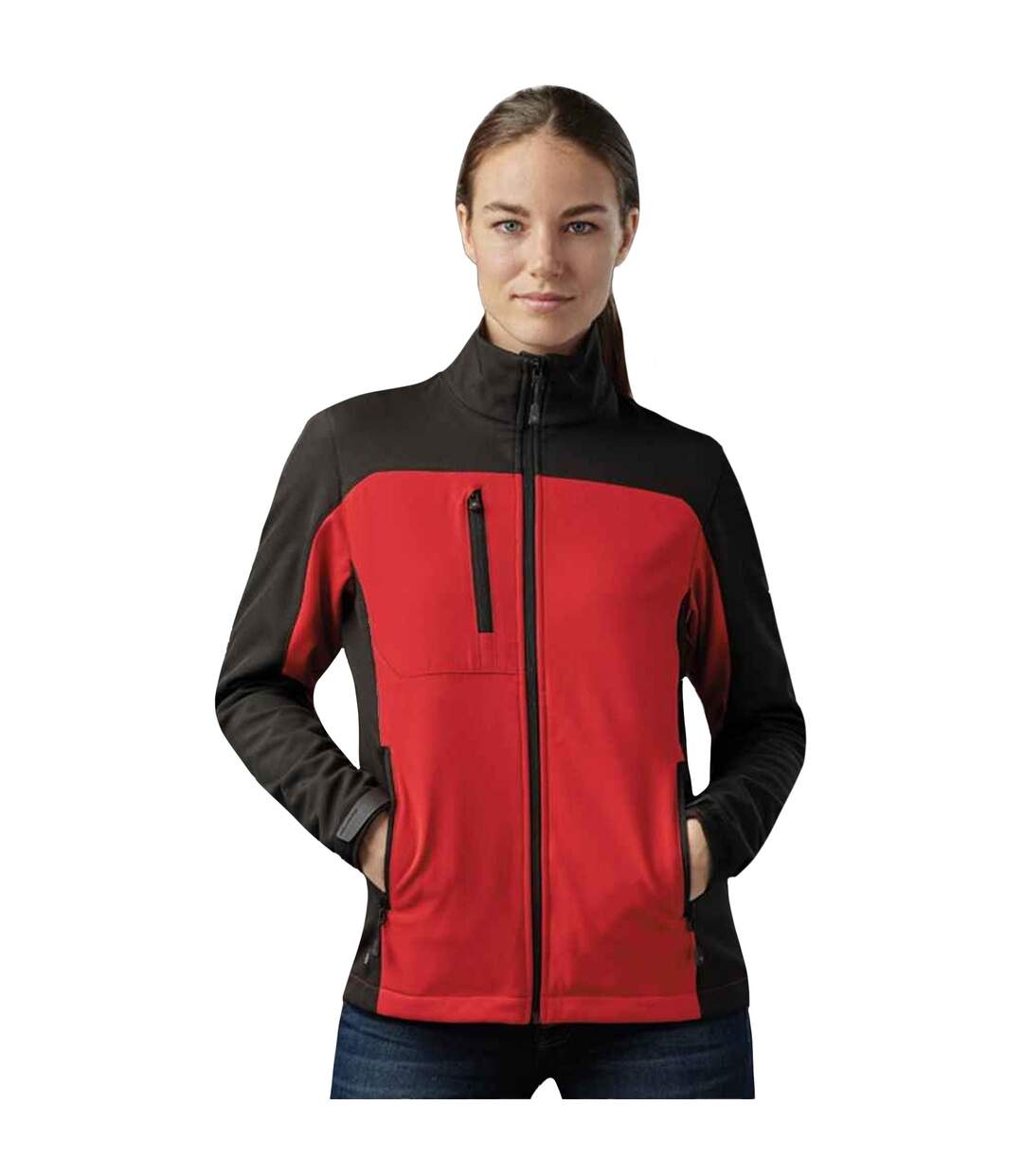 Veste Softshell Cascades Femme Rouge Vif Noir Stormtech-1