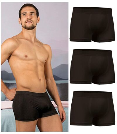 Lot 3 Boxers shorty - Homme - DISCOVERY - noir