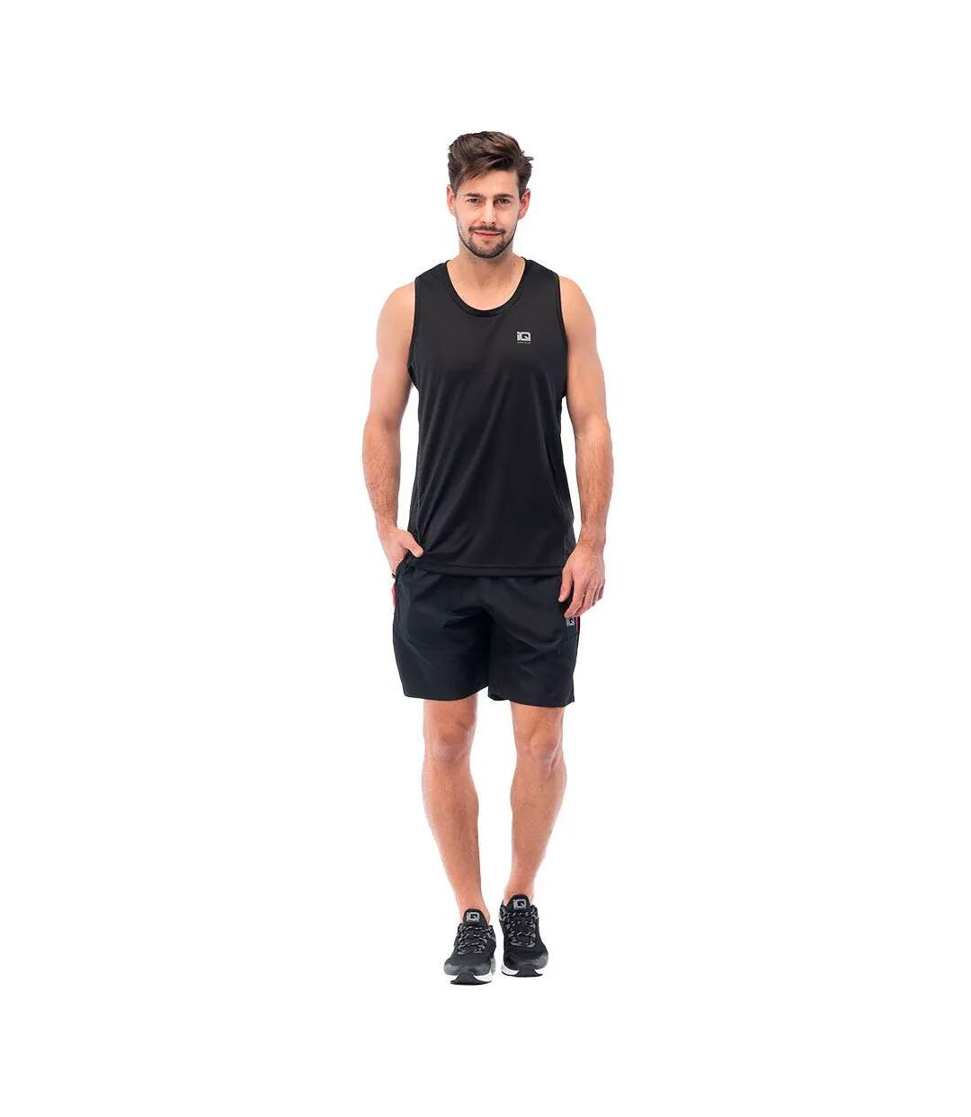 Short Daren Homme Noir Rouge IQ-4