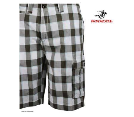 Bermuda homme WINCHESTER IDRA1B blanc à carreaux : le short en coton confortable et stylé