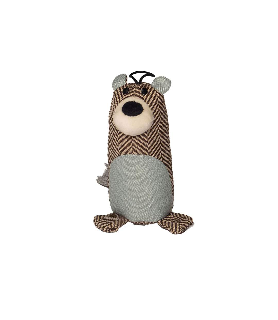 Beatrice bear plush dog toy 8in grey Danish Design-1