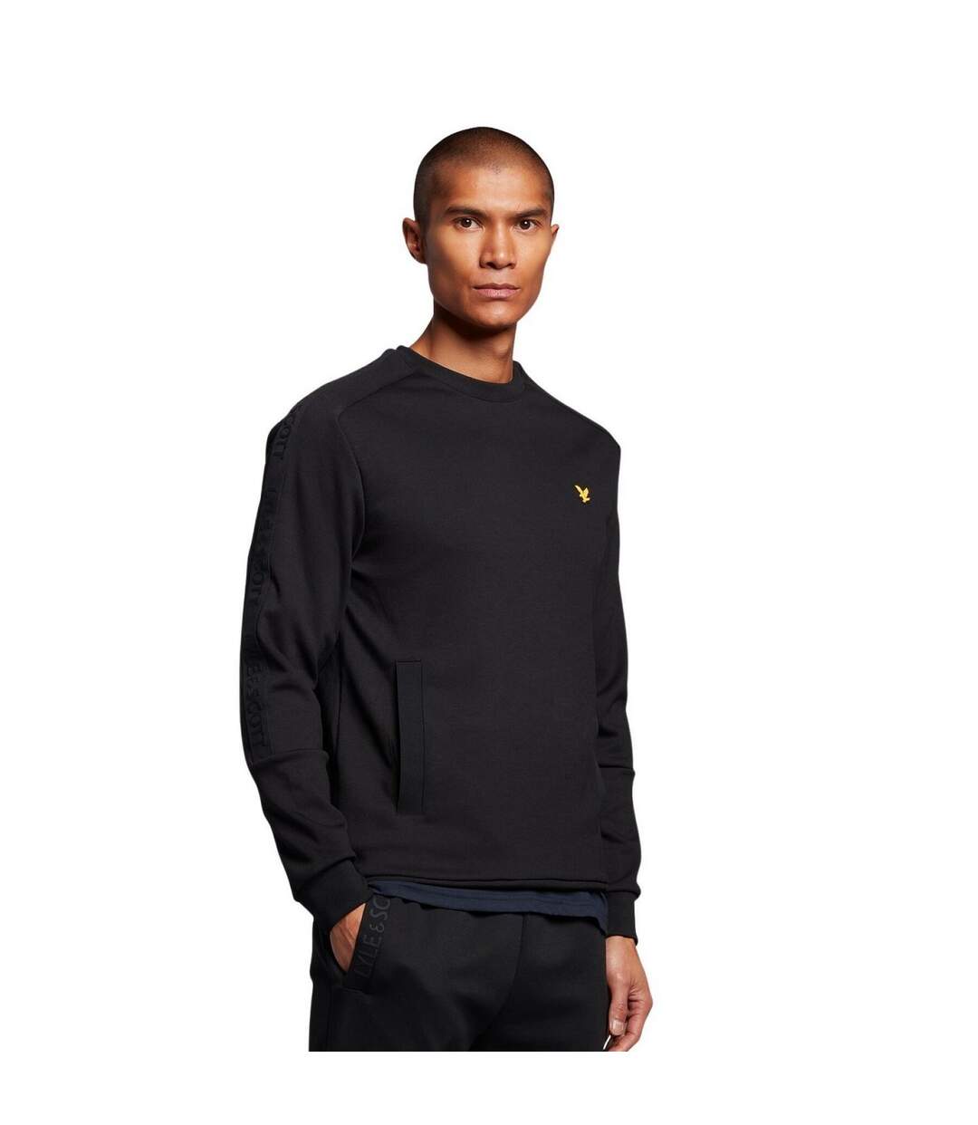 Sweat Style Marque Homme Noir Lyle & Scott-1