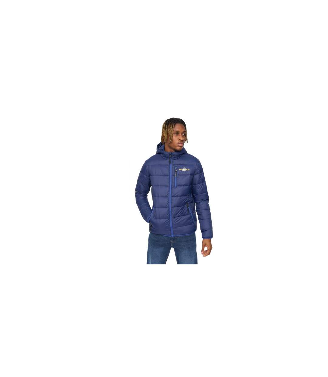 Mens Polyester Puffer Jacket Blue Kings Will Dream-1