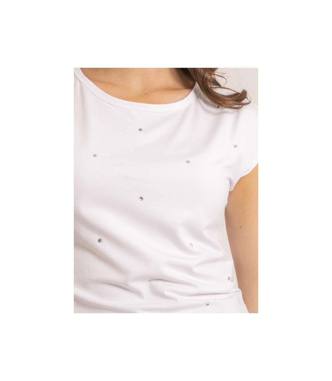 Tee-shirt manches courtes strass FANIA - Dona X Lisa-3