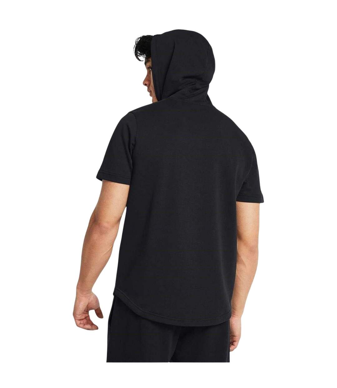 Mens Project Rock Short-sleeved Hoodie Black Under Armour-4