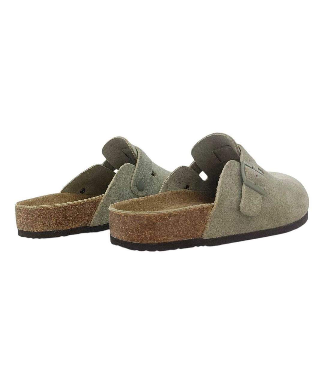 Womens/ladies Leather Mule Sandals Soft Green Jack Wills-2