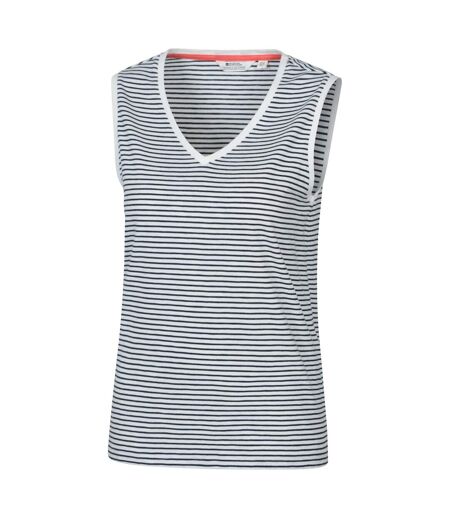 Womens/ladies whitley striped v neck vest top navy Mountain Warehouse