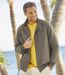 Men's Casual Microfibre Jacket - Taupe