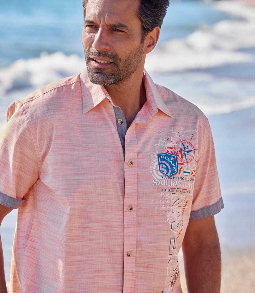 Sommerhemd Palma aus geflammtem Popelin Atlas For Men
