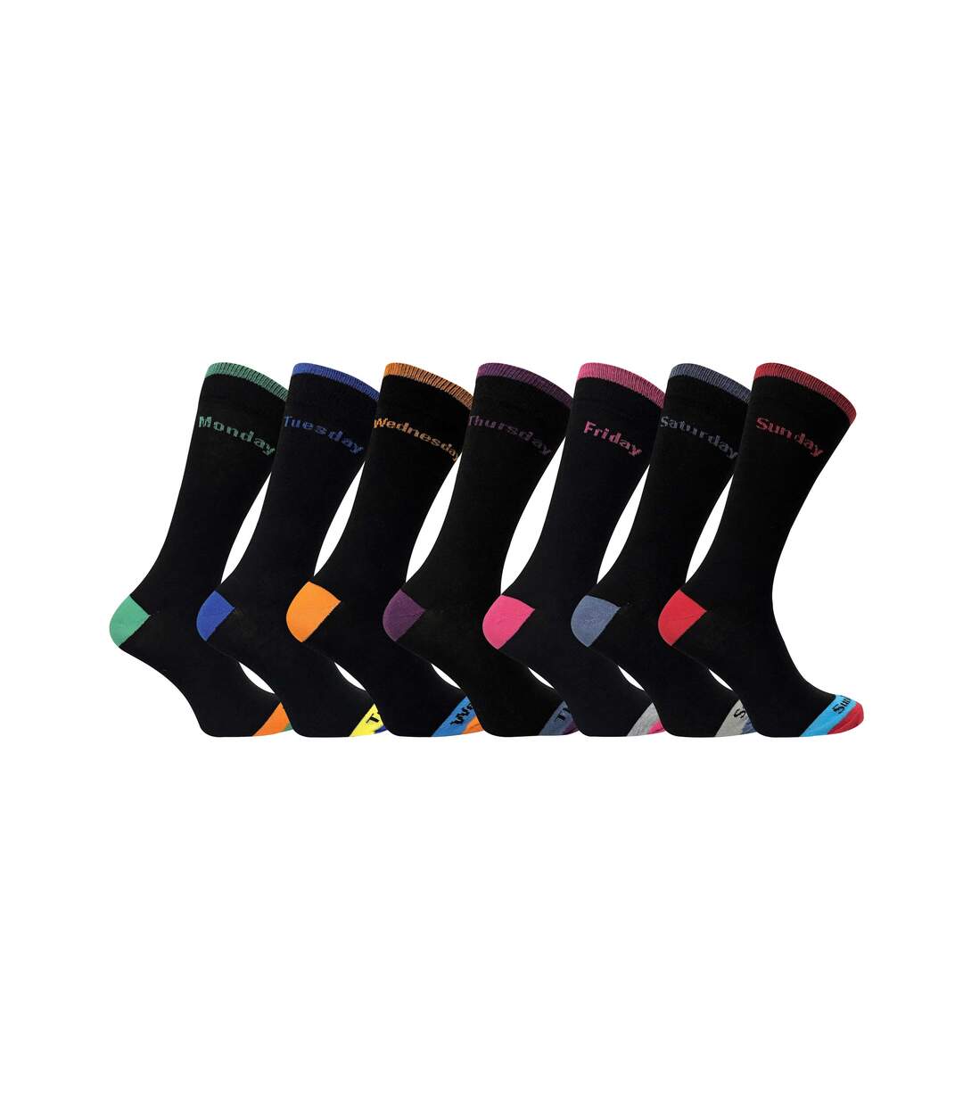 7 Pr Chaussettes Homme Jours de la Semaine Coton