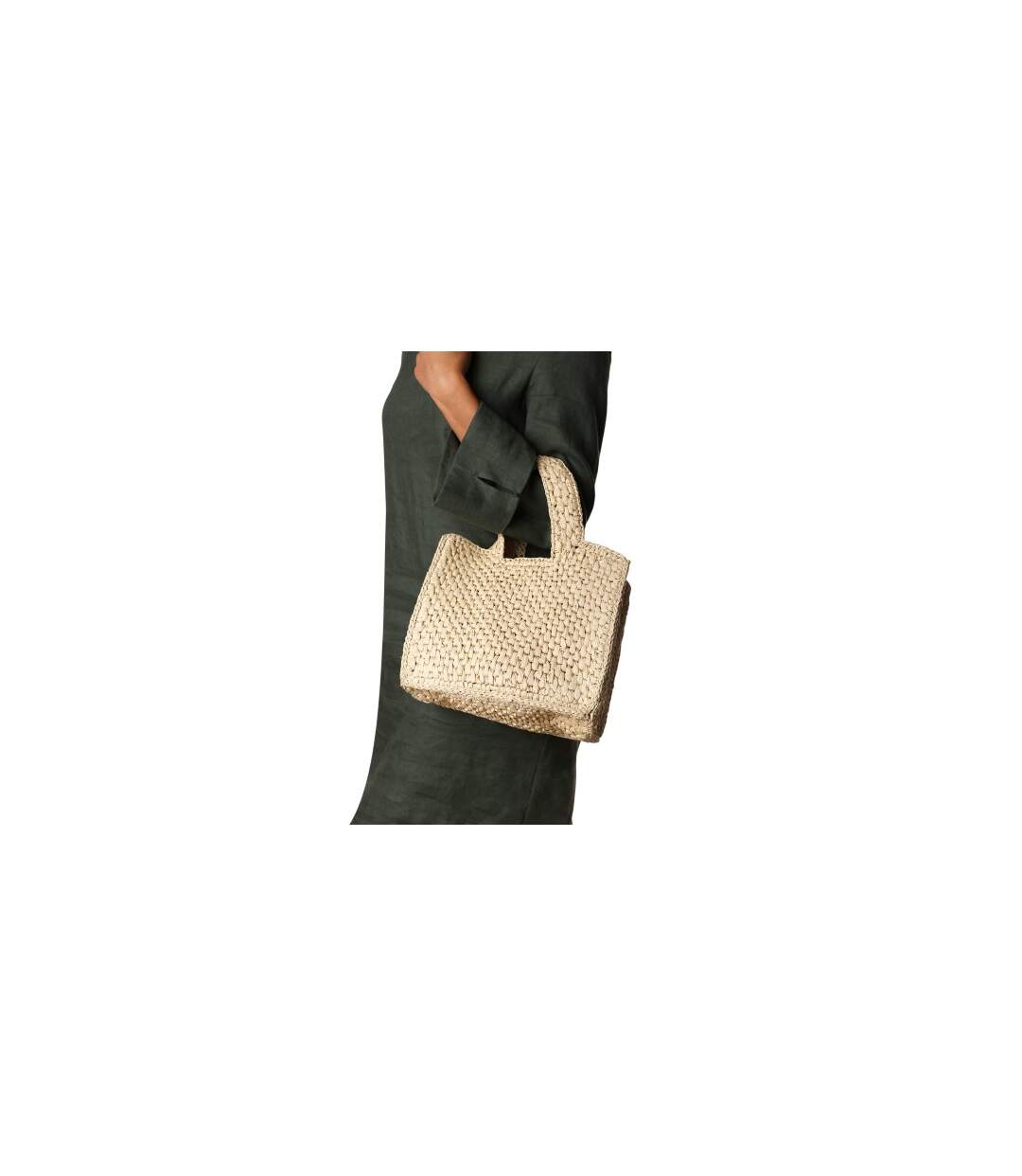 Vivid Raffia Tote Bag One Size Natural Raffia Where's That From-1