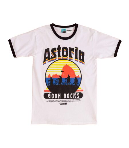 T-shirt Astoria Docks Adulte Blanc Noir The Goonies