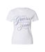 T-shirt Blanc/Bleu Femme Guess Flower - L-1