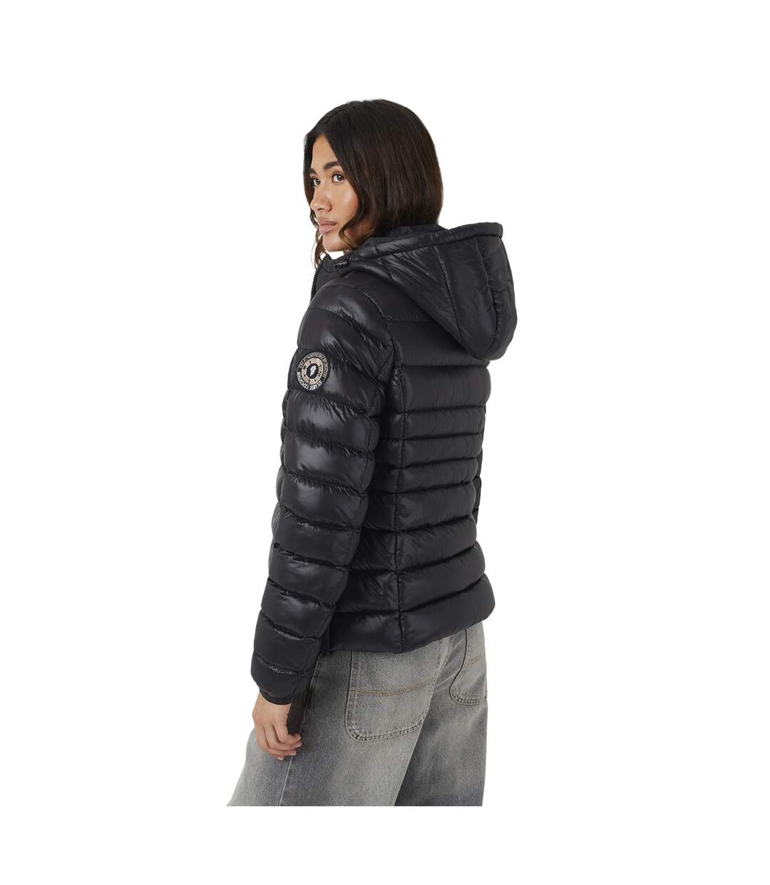 Veste Matelassée Motif/style Manche Brodée Everett Femme Noir Brave Soul-2