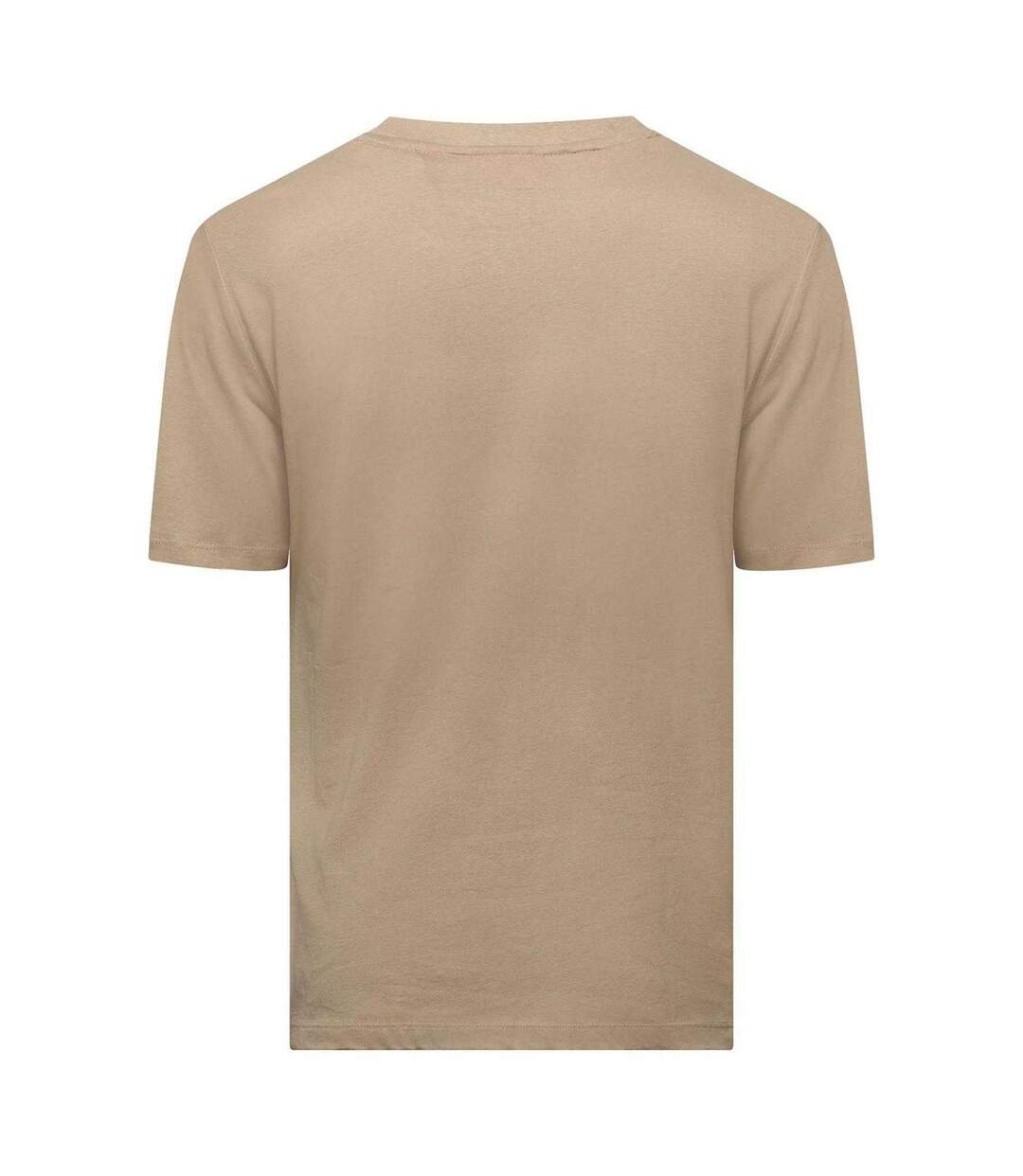 Mens Chest Logo Regular T-shirt Beige Hugo-2