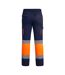 Pantalon Homme Bleu Marine Orange Fluo Roly Workwear-2