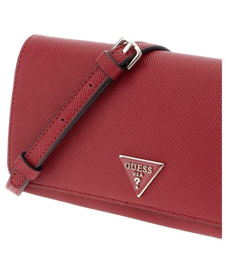 Noelle Faux Leather Clutch Bag One Size Carmine Red Guess