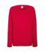Fruit OF The Loom Ladies Fitted Lightweight Raglan Sweatshirt (240 GSM) (Red)