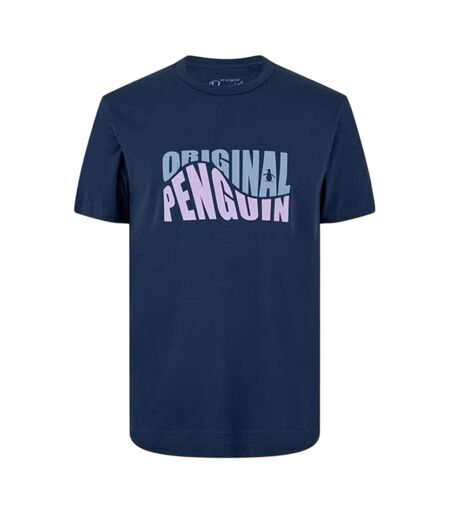 T-shirt Motif/style Lettrage Original Homme Bleu Original Penguin