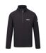 Great Outdoors Mens Kenger Half Zip Honeycomb Fleece Ash Regatta-2