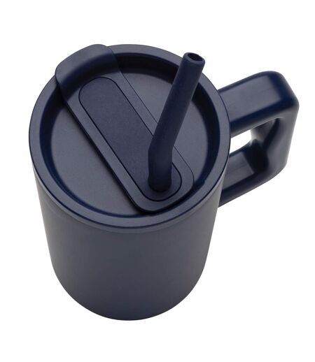 Cube recycled stainless steel 800ml travel mug one size navy XD Collection