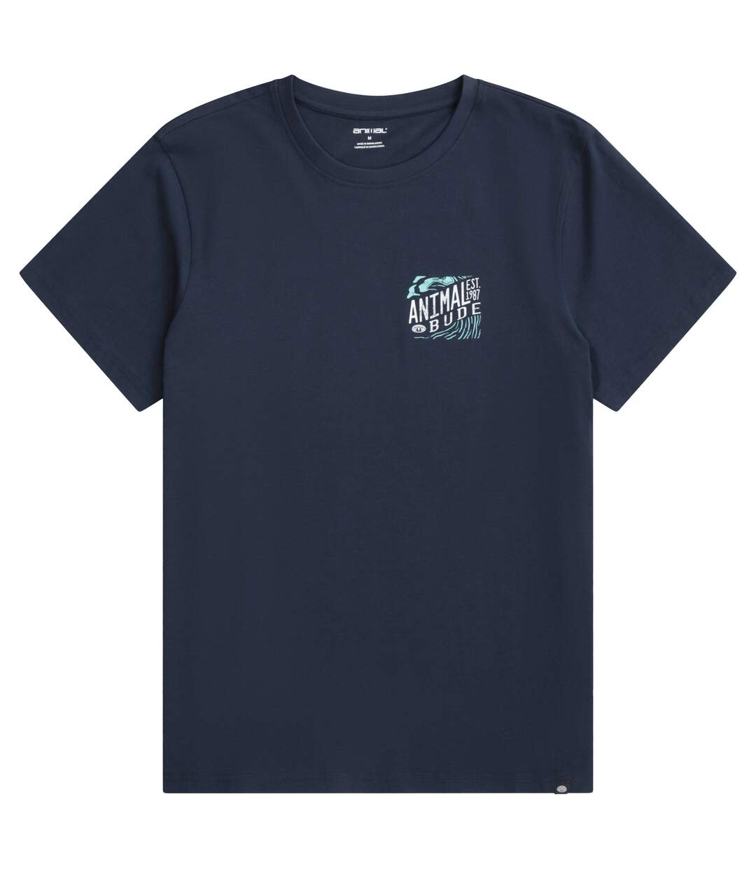 Mens Jacob Bude T-shirt Navy Animal-1