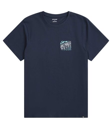 Mens Jacob Bude T-shirt Navy Animal
