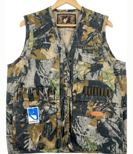 Gilet de Chasse LEDERTYS Forestwood LY0205 – Camouflage, Robustesse et Organisation Maximale