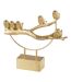 Statuette sur Socle Oiseaux sur Branche 35cm Or-1