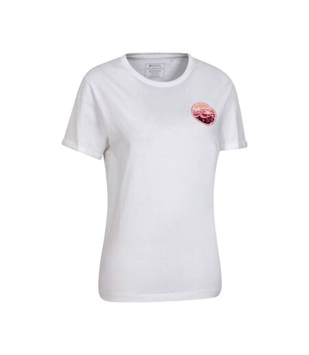 Mountain Warehouse Womens/Ladies Palm Wave Natural Cotton Loose Fit T-Shirt (White) - UTMW3048