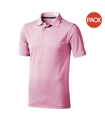 Paquet De 2  Polos Manches Courtes Calgary Homme Rose Clair Elevate Elevate