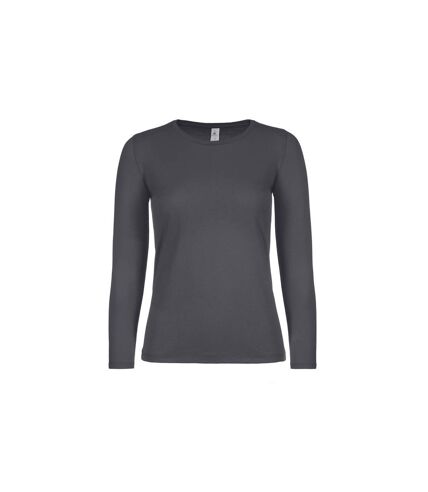 B&C Womens/Ladies E150 Long sleeve T-Shirt (Dark Gray)