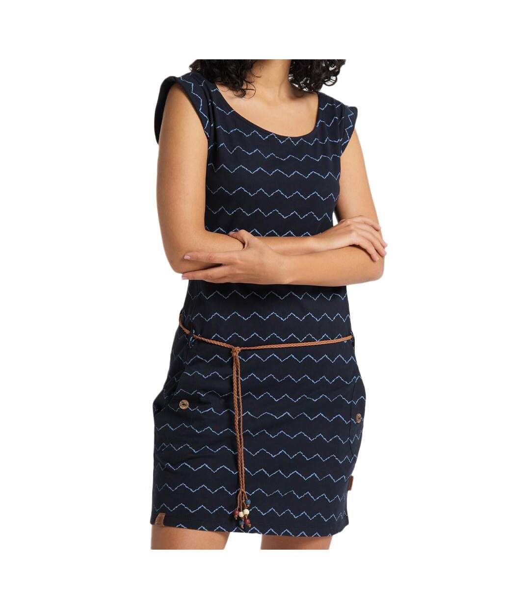 Robe Marine/Bleu Femme Ragwear Zig Zag - L