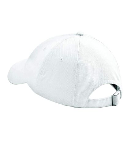 Beechfield Unisex Low Profile Heavy Cotton Drill Cap / Headwear (Pack of 2) (White) - UTRW6730