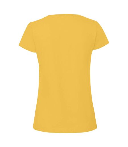 Womens/ladies Ringspun Premium T-shirt Sunflower Fruit Of The Loom