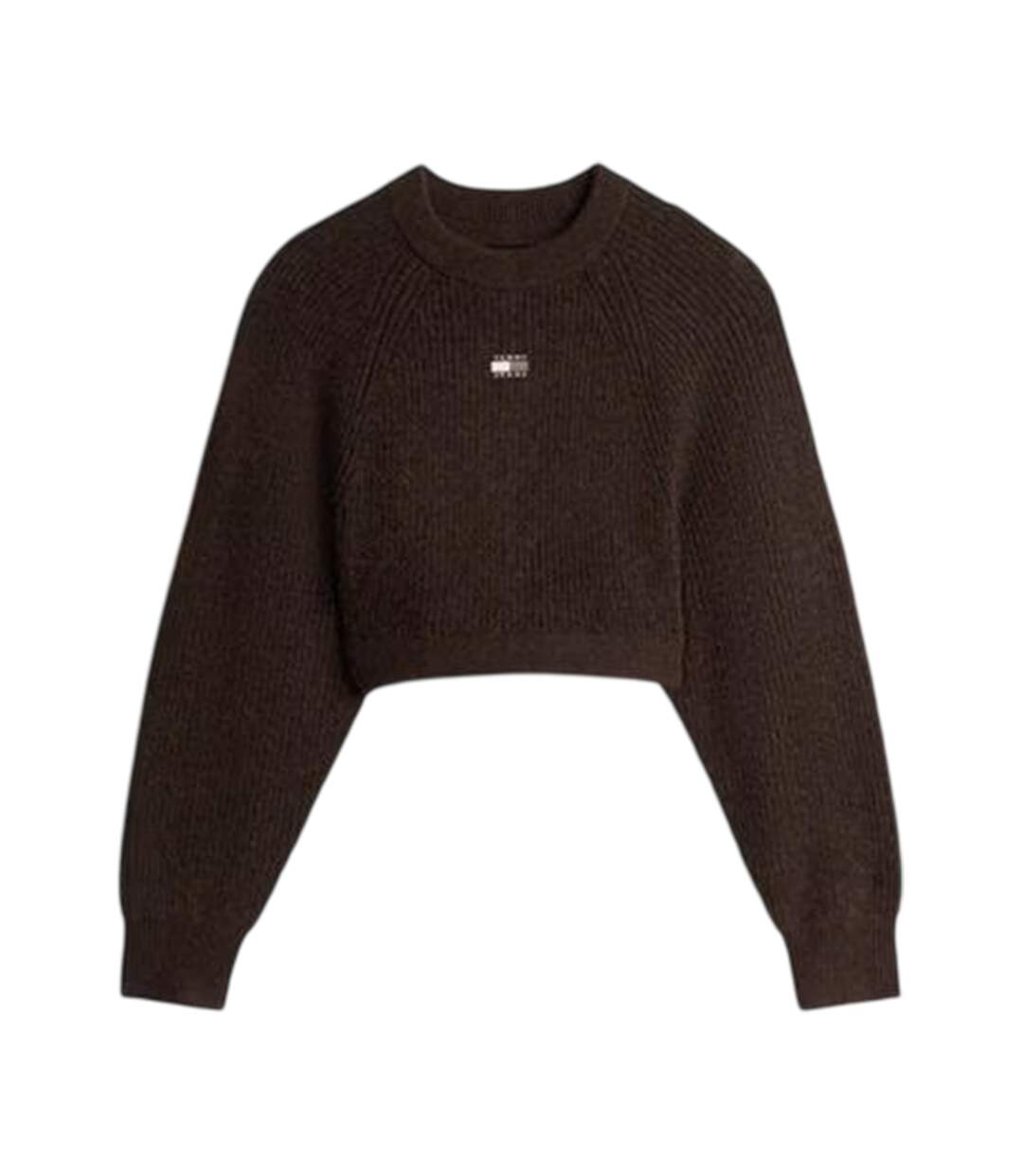 Pull Manches Raglan Femme Marron Clair Tommy Jeans-2
