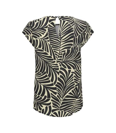 Blouse beige/noir à motifs femme only nova - 34