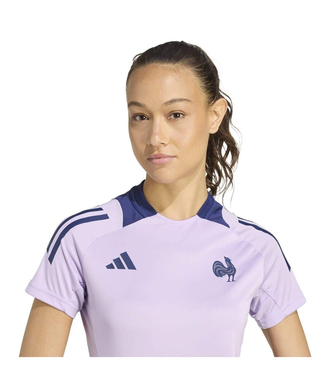 Maillot Motif/style France Ffr Performance Femme Violet Prune Adidas-4
