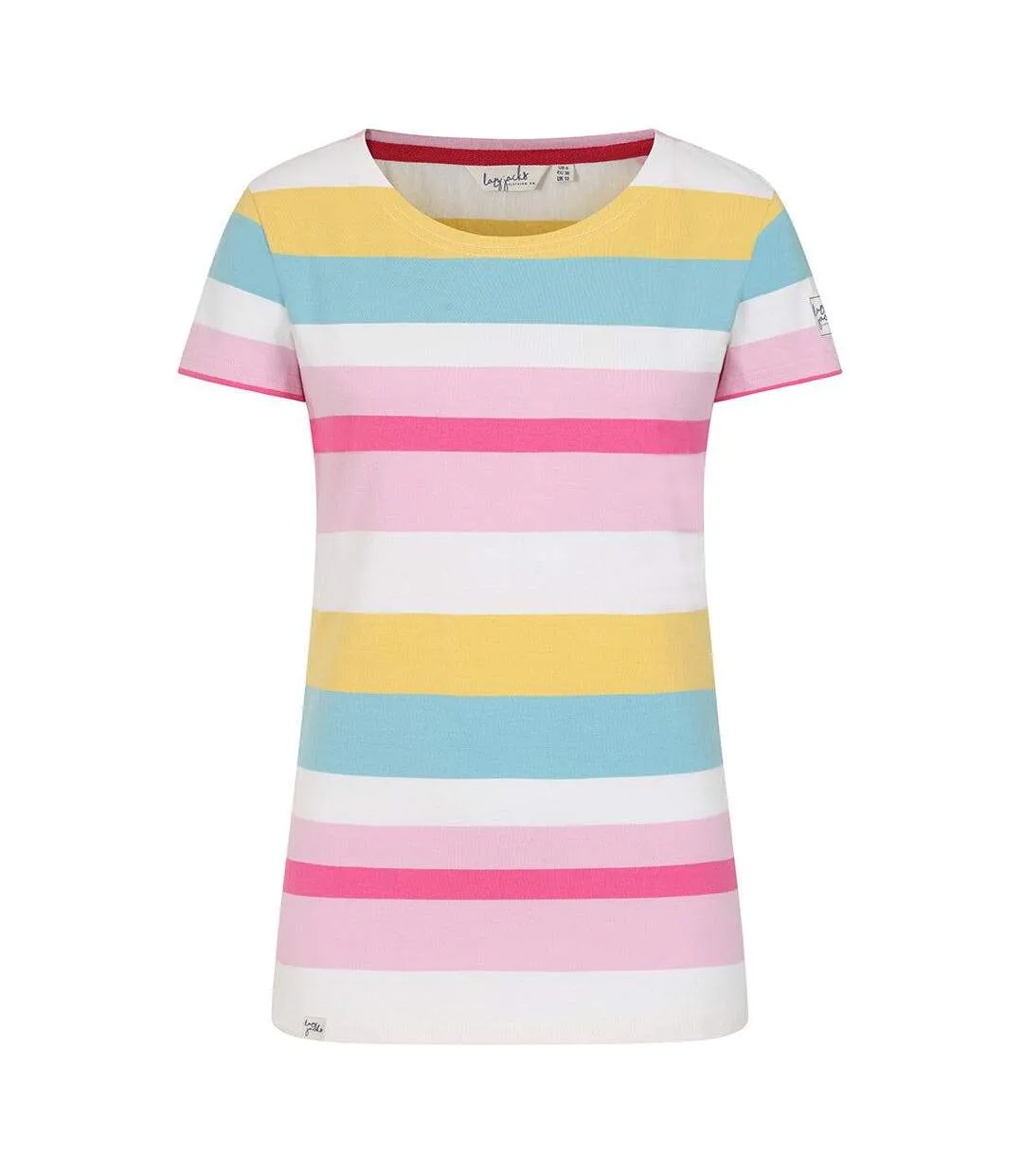Womens/ladies Breton Top Multicoloured Lazy Jacks-2