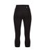 Regatta Womens/Ladies Holeen Stretch Breathable 3/4 Leggings (Black) - UTRG9470