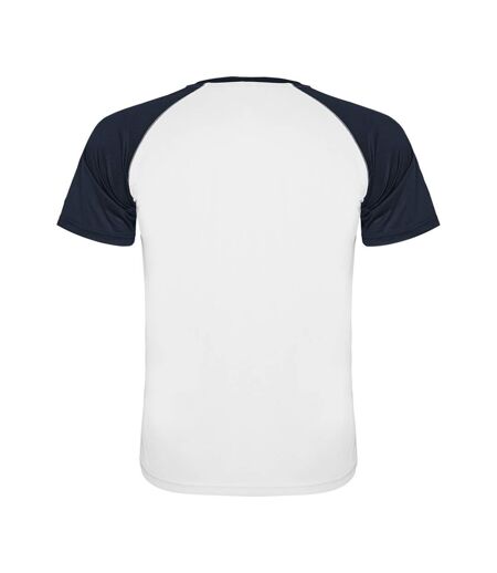 Unisex Adult Indianapolis Short-sleeved Sports T-shirt White Navy Blue Roly