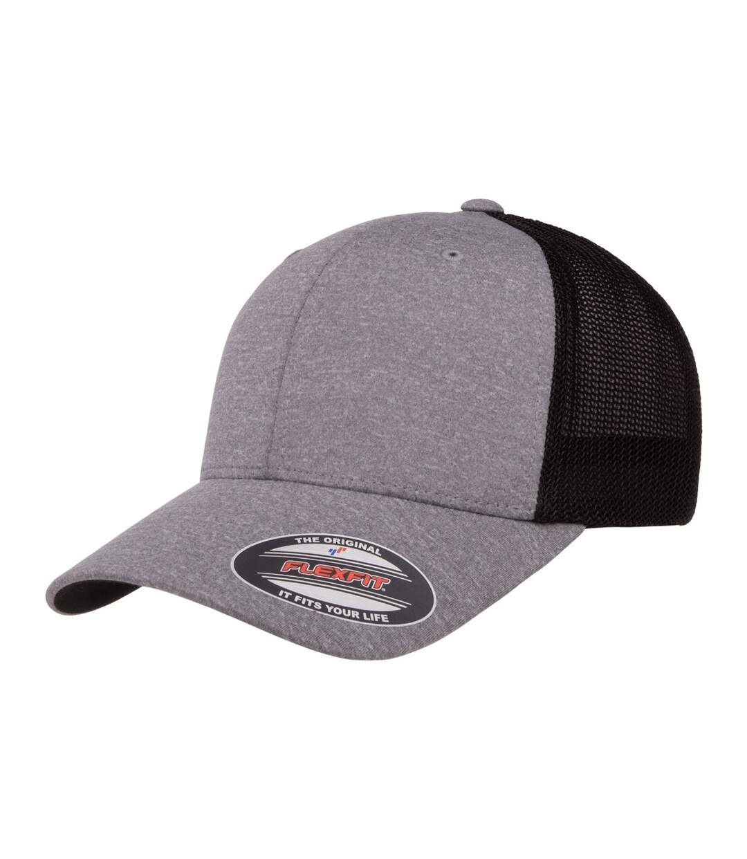 Casquette trucker flexfit gris / noir Yupoong-4