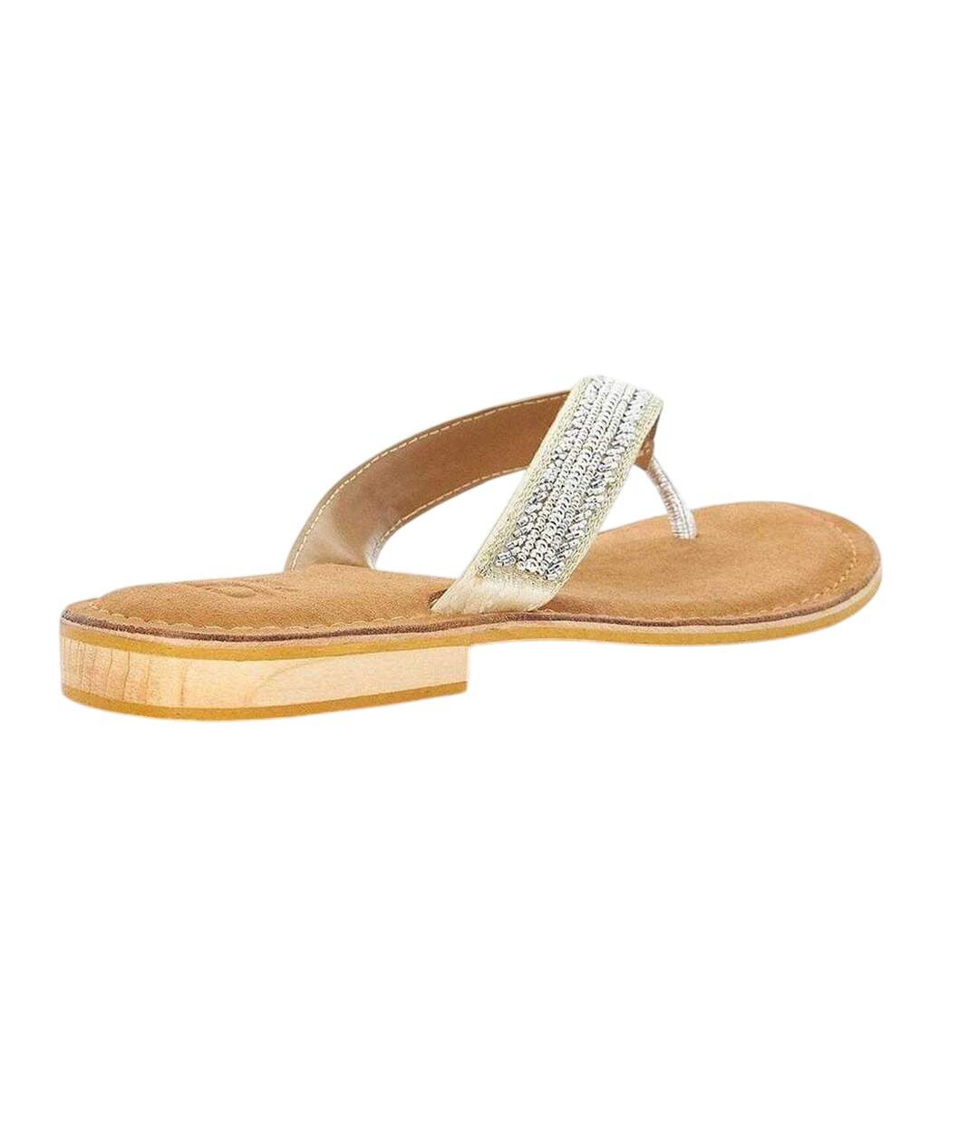 Womens/ladies Labyrinth Beaded Suede Summer Sandals Tan Dune London-2