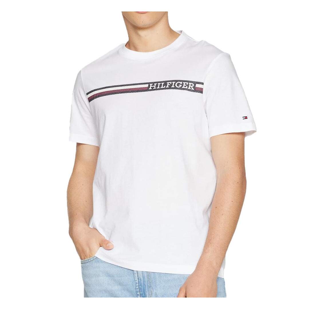 T-shirt Blanc Homme Tommy Hilfiger Chest - 3XL-1