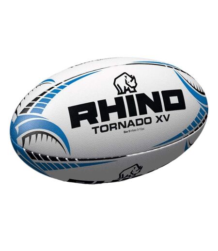 Ballon de rugby tornado taille 5 blanc Rhino