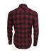 Chemise Motif/style À Carreaux Homme Noir Bordeaux Urban Classics-2