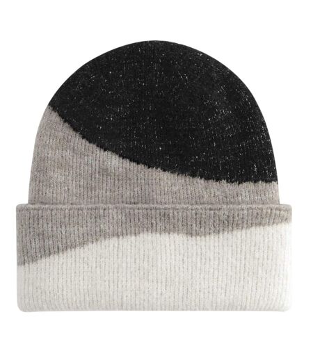 Bonnet Motif/style Ondulé Adulte Noir Gris Clair Blanc Doux Beechfield