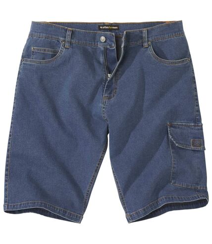 Men's Blue Denim Cargo Shorts