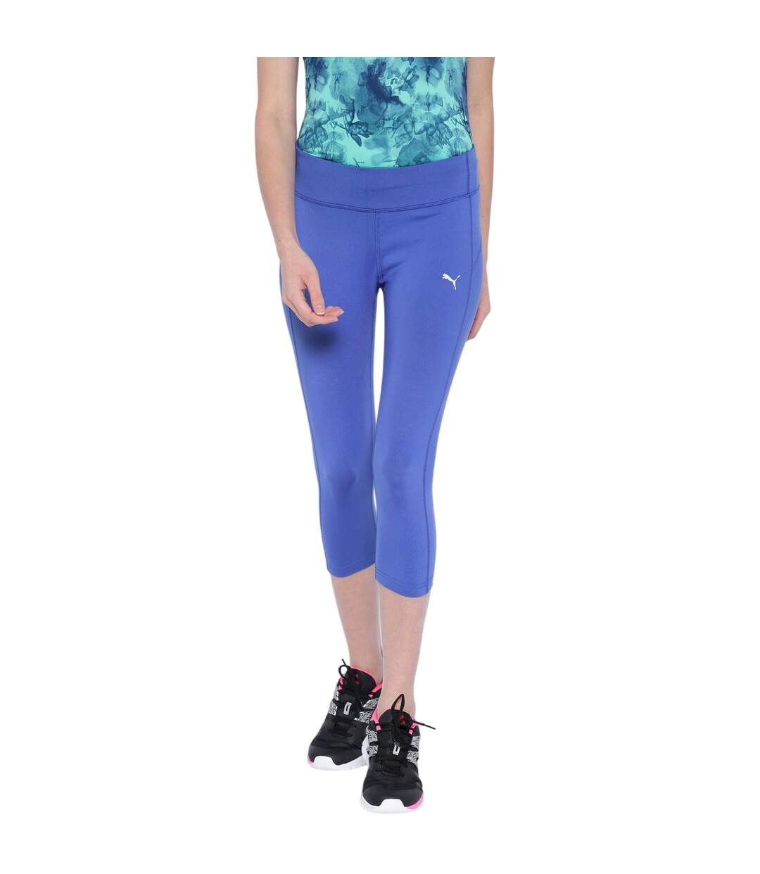 Womens/ladies Performance Tight 3/4 Leggings Blue Puma-4