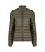 Womens/ladies Lightweight Puffer Jacket Olive New Morning Studios-1
